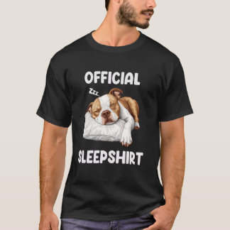 Official Pitbull Sleepshirt Cute Pittie Dog Lover T-Shirt