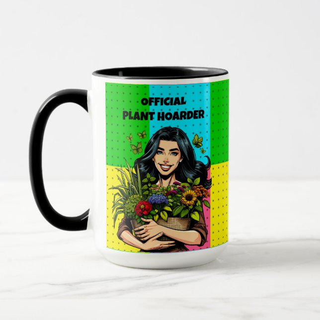 Official Plant Hoarder | Funny Houseplant Addict Mug (Left)