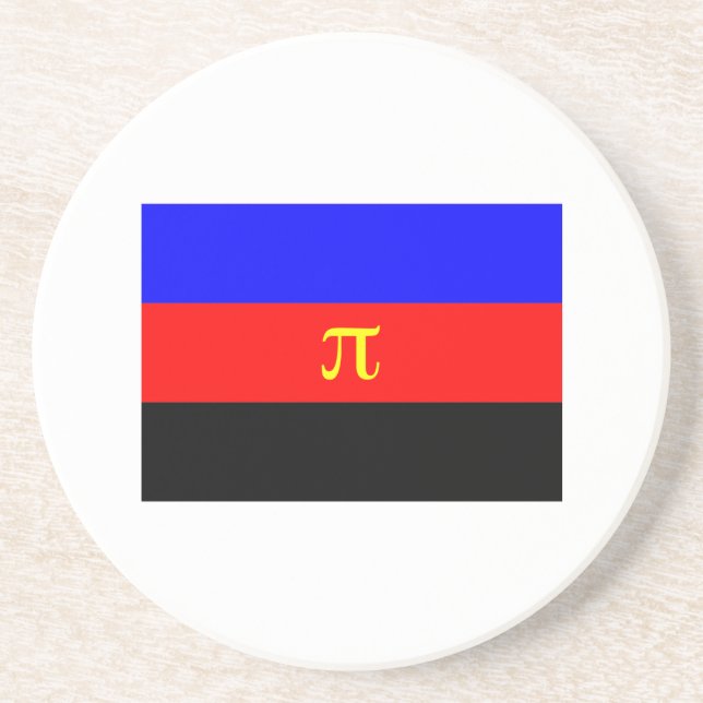 OFFICIAL POLYAMORY PRIDE FLAG COASTER (Front)