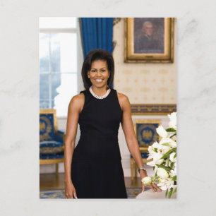 Official Portrait of First Lady Michelle Obama Postcard
