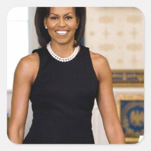 Official Portrait of First Lady Michelle Obama Square Sticker