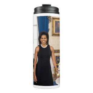 Official Portrait of First Lady Michelle Obama Thermal Tumbler