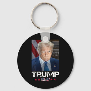 Official Portrait Of Trump 4547 Inauguration Day Key Ring