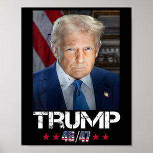 Official Portrait Of Trump 4547 Inauguration Day Poster