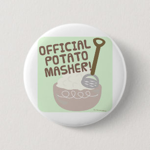 Official Potato Masher 6 Cm Round Badge