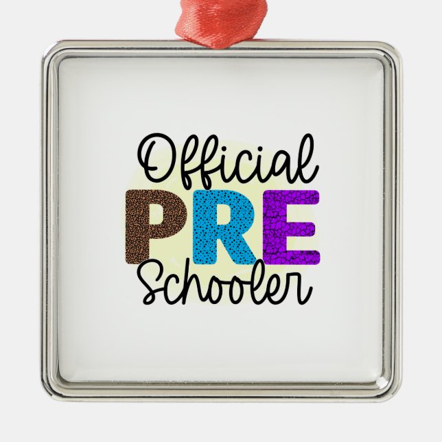 Official Pre Schooler Teacher Metal Ornament (Front)