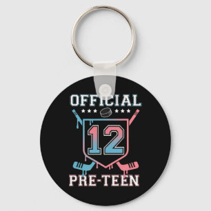 Official Pre-teen 12th Birthday Hockey Drip Boys 1 Key Ring