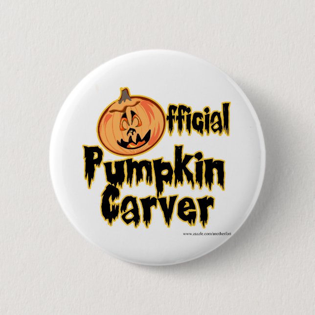 Official Pumpkin Carver Halloween 6 Cm Round Badge (Front)