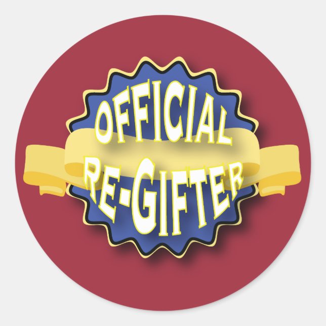 Official Re-Gifter Classic Round Sticker (Front)