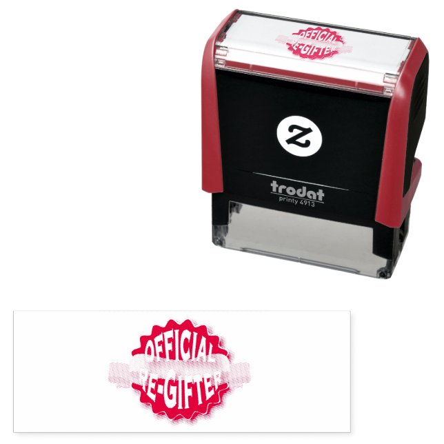 Official Re-Gifter in Red Self-inking Stamp (In Situ)