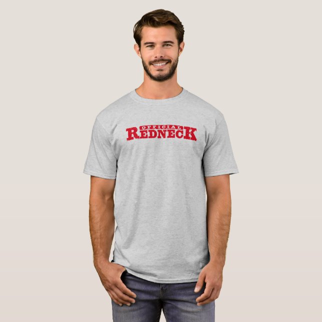 Official Redneck. Funny Tee Shirt. (Front Full)