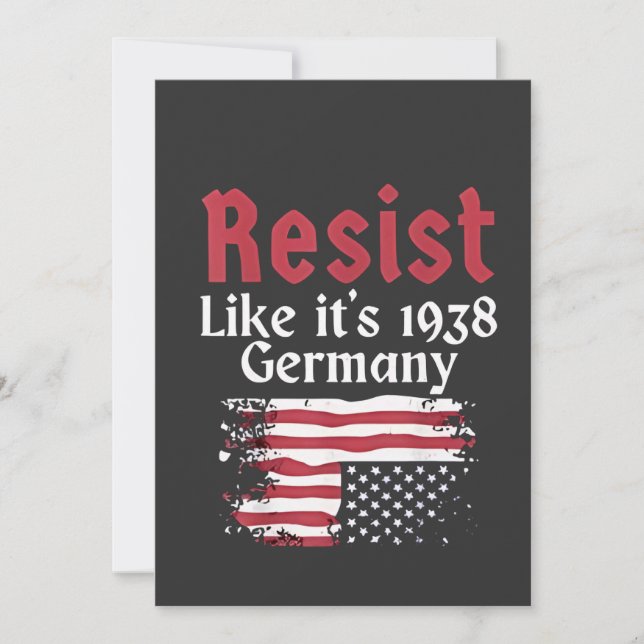 Official Resist Like It's 1938 Germany Resist Invitation (Front)