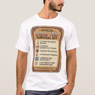 Official Road Trip Survival Kit Funny Travel T-Shirt