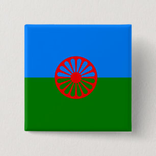Official Romany gypsy flag 15 Cm Square Badge