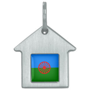 Official Romany gypsy flag Pet Name Tag