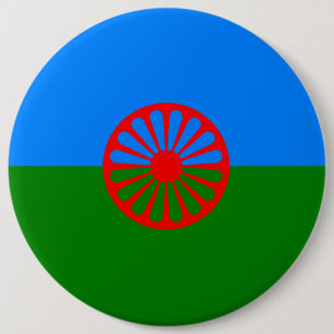 Official Romany gypsy flag Pinback Button