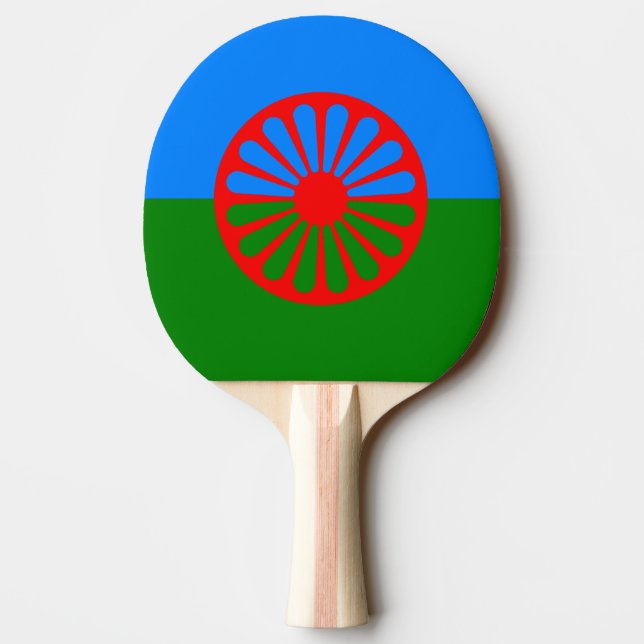 Official Romany gypsy flag Ping Pong Paddle (Back)