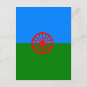 Official Romany gypsy flag Postcard
