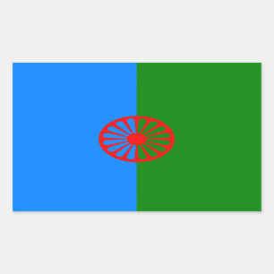 Official Romany gypsy flag Rectangular Sticker
