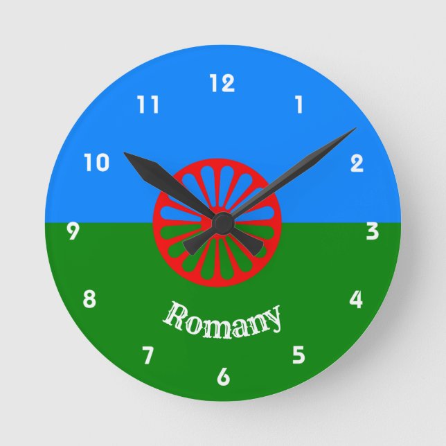 Official Romany gypsy flag Round Clock (Front)