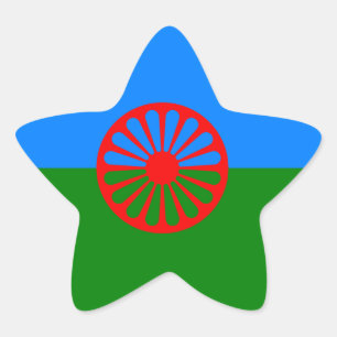 Official Romany gypsy flag Star Sticker