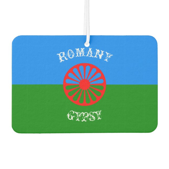 Official romany gypsy flag symbol car air freshener (Front)