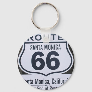 Official Route 66 end sign santa monica Key Ring
