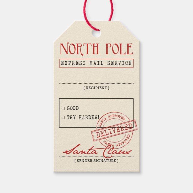 Official Santa Gift Tags (Front)