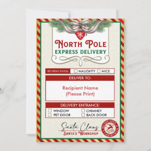 Official Santa Workshop Special Delivery Gift Tag Card