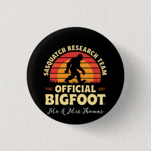 Official Sasquatch Research Team: Bigfoot Hunters 3 Cm Round Badge