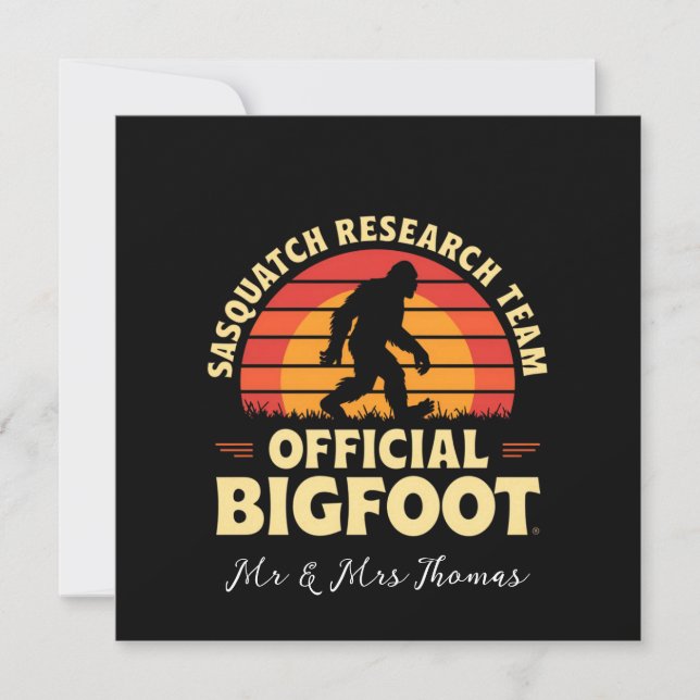  Official Sasquatch Research Team: Bigfoot Hunters Invitation (Front)