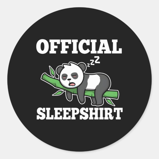 Official Sleep Panda Classic Round Sticker (Front)