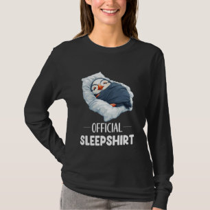 Official Sleepshirt Cute Sleeping Puffin Animal Lo T-Shirt