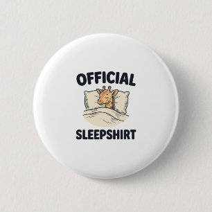 Official Sleepshirt Giraffe Funny Sleep Shirt Desi 6 Cm Round Badge