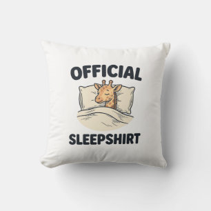 Official Sleepshirt Giraffe Funny Sleep Shirt Desi Cushion