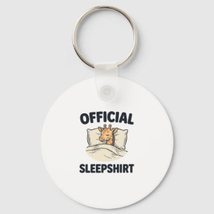 Official Sleepshirt Giraffe Funny Sleep Shirt Desi Key Ring