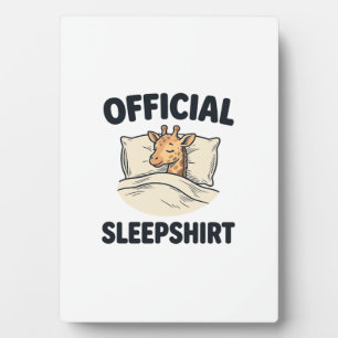 Official Sleepshirt Giraffe Funny Sleep Shirt Desi Plaque