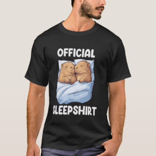 Official Sleepshirt Sleeping Capybara Animal Lover T-Shirt