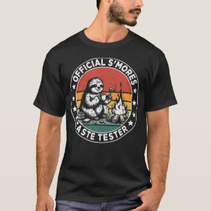 Official S'Mores Tester Funny Vintage Sloth S'More T-Shirt
