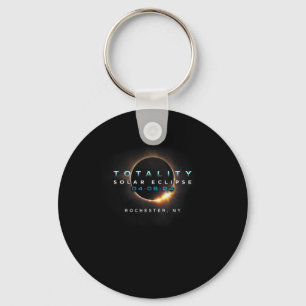 Official Solar Eclipse 2024 Rochester Key Ring