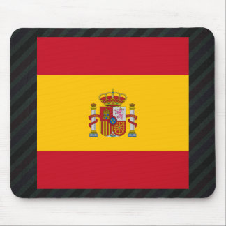 Official Spain Flag on stripes Mouse Pad