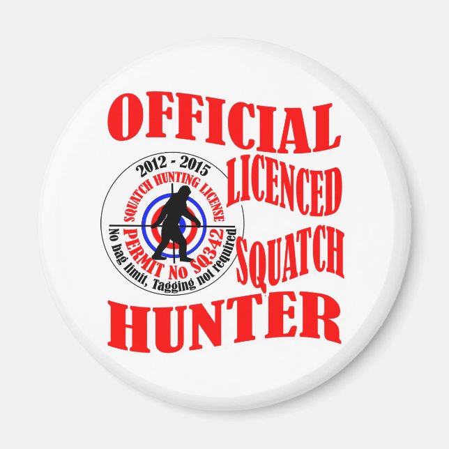 Official squatch hunter magnet (Front)