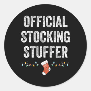 Official Stocking Stuffer Funny Matching Adult Chr Classic Round Sticker