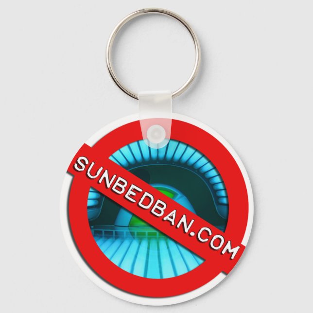 Official Sunbedban.com Keychain (Front)