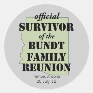 Official Survivor Classic Round Sticker