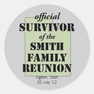 Official Survivor (green) Classic Round Sticker