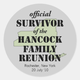 Official Survivor (green) Classic Round Sticker