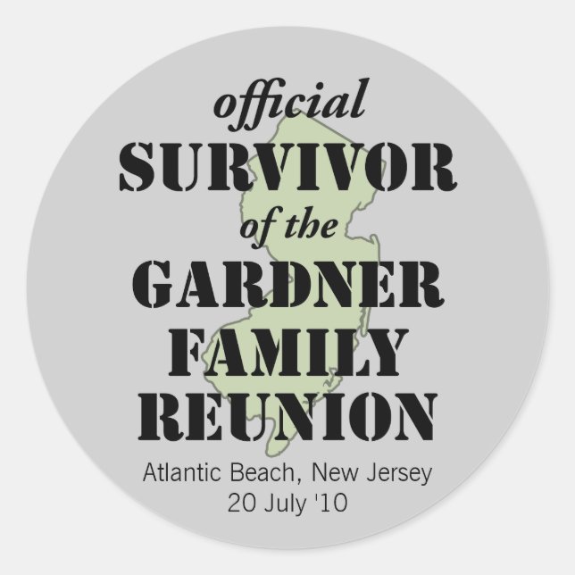 Official Survivor (green) Classic Round Sticker (Front)