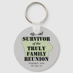 Official Survivor of Family Reunion - Iowa Key Ring