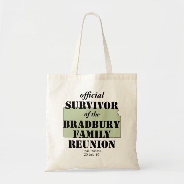 Official Survivor of Family Reunion - Kansas Tote Bag (Front)